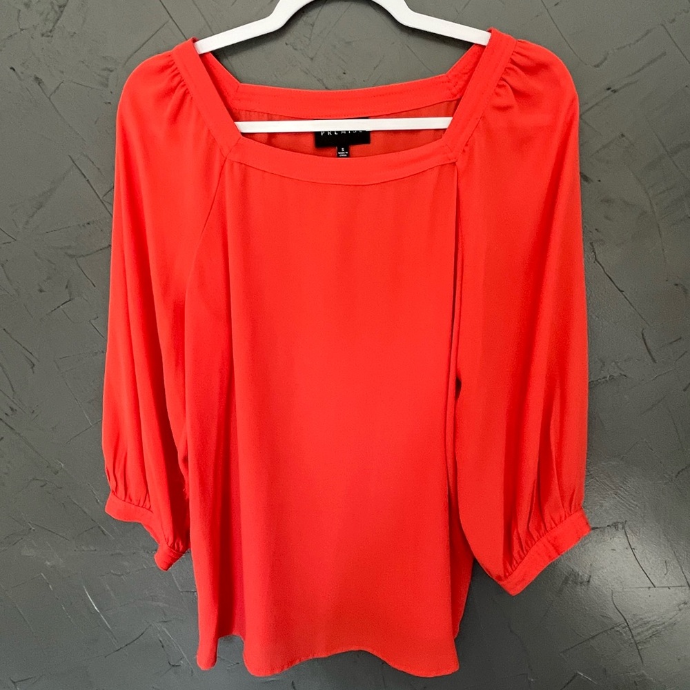 NWOT - Women's Bright Orange Blouse